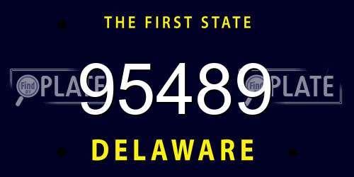95489 Delaware License Plate