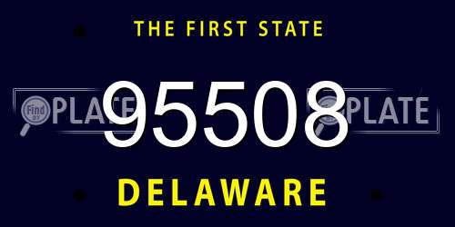 95508 Delaware License Plate