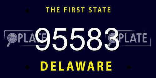 95583 Delaware License Plate