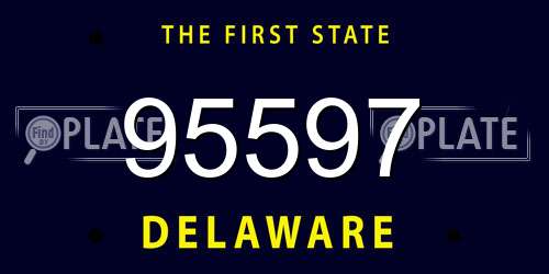 95597 Delaware License Plate