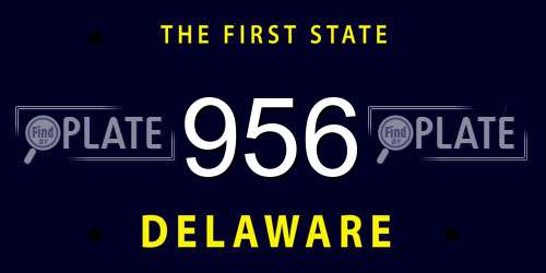 956 Delaware License Plate