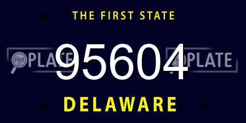 95604 Delaware License Plate