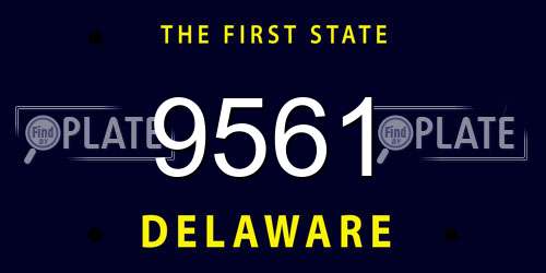 9561 Delaware License Plate