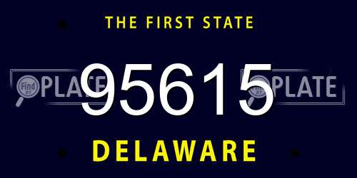 95615 Delaware License Plate