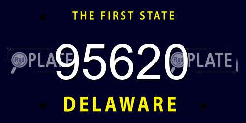 95620 Delaware License Plate