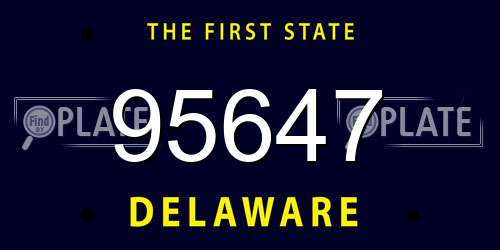 95647 Delaware License Plate