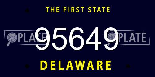 95649 Delaware License Plate