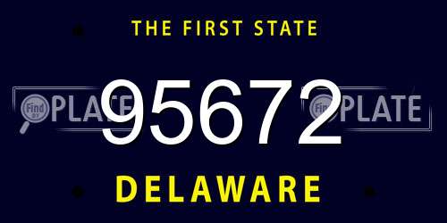 95672 Delaware License Plate