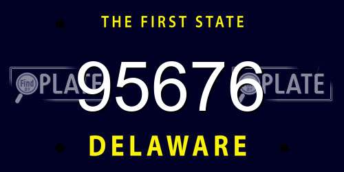 95676 Delaware License Plate