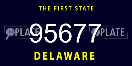 95677 Delaware License Plate