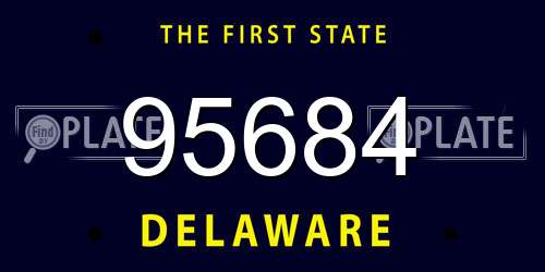 95684 Delaware License Plate
