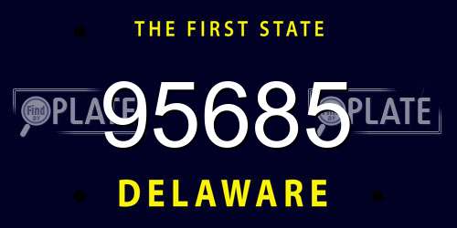 95685 Delaware License Plate