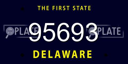95693 Delaware License Plate