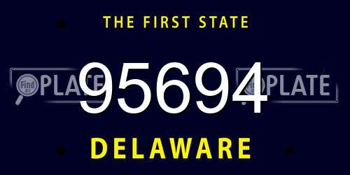 95694 Delaware License Plate