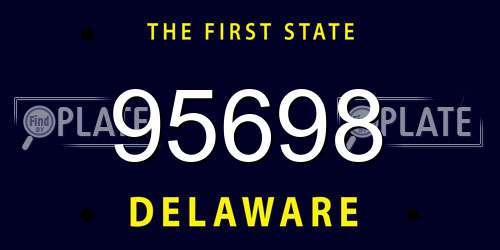 95698 Delaware License Plate