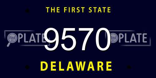 9570 Delaware License Plate