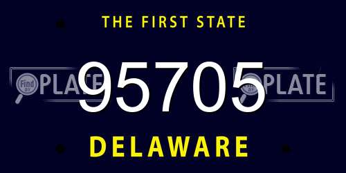95705 Delaware License Plate
