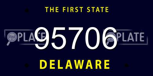 95706 Delaware License Plate