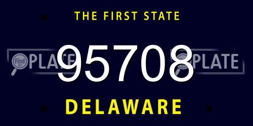 95708 Delaware License Plate