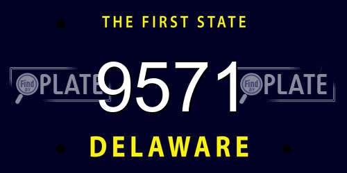 9571 Delaware License Plate
