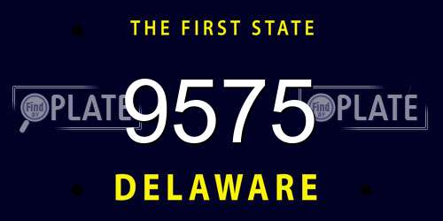 9575 Delaware License Plate