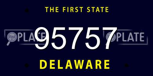 95757 Delaware License Plate