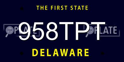 958TPT Delaware License Plate