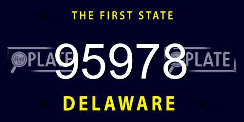95978 Delaware License Plate