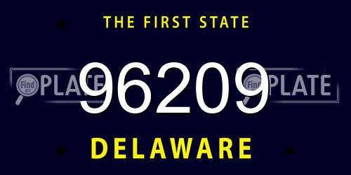 96209 Delaware License Plate