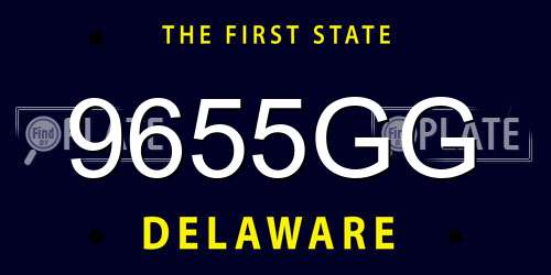 9655GG Delaware License Plate
