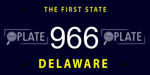 966 Delaware License Plate