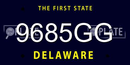 9685GG Delaware License Plate