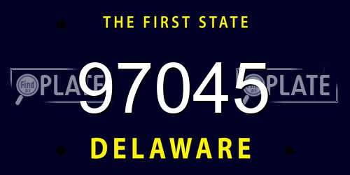 97045 Delaware License Plate