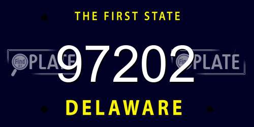97202 Delaware License Plate