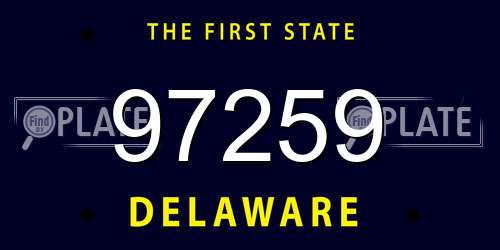 97259 Delaware License Plate