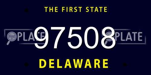 97508 Delaware License Plate