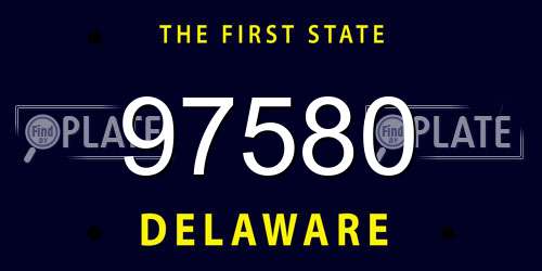 97580 Delaware License Plate