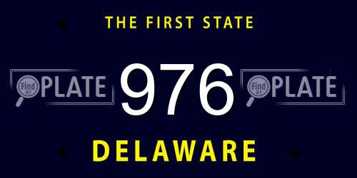 976 Delaware License Plate