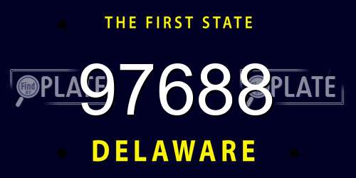 97688 Delaware License Plate