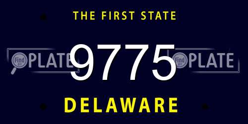 9775 Delaware License Plate