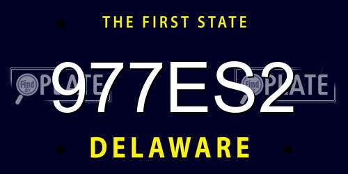 977ES2 Delaware License Plate