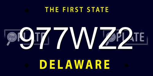 977WZ2 Delaware License Plate