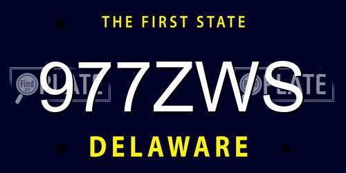 977ZWS Delaware License Plate