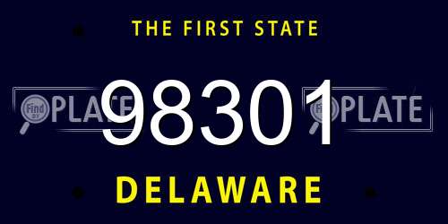 98301 Delaware License Plate