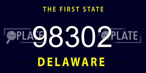 98302 Delaware License Plate