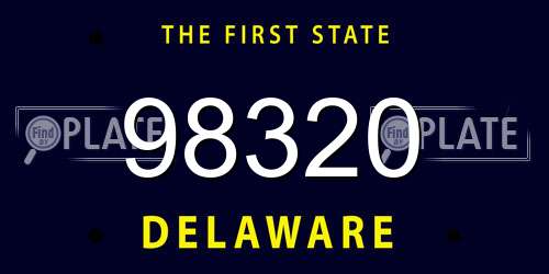 98320 Delaware License Plate