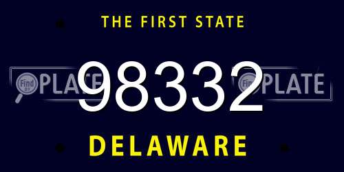 98332 Delaware License Plate