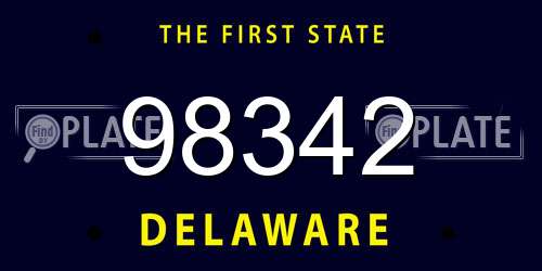 98342 Delaware License Plate