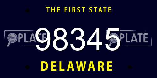 98345 Delaware License Plate