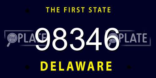 98346 Delaware License Plate